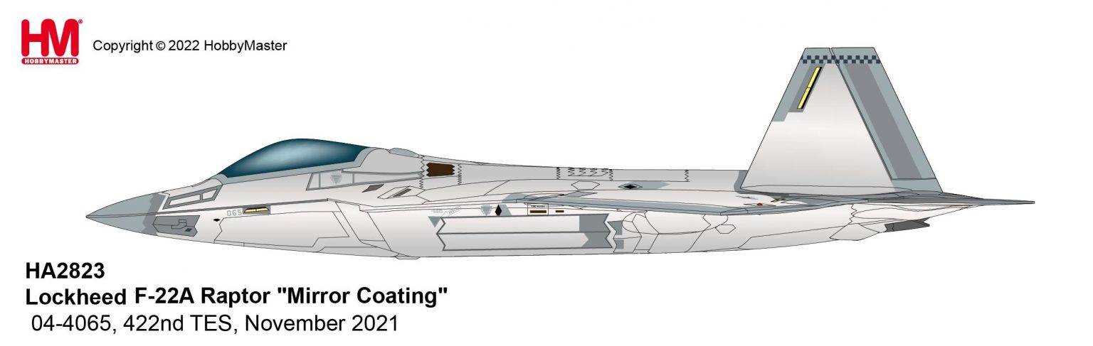 ホビーマスター　F-22A \"ミラーコーティング\" Hobby Master F-22A アメリカ空軍 第422試験評価飛行隊 ミラー